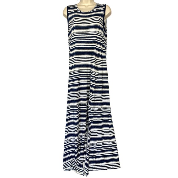 Velvet by Graham & Spencer Dresses & Skirts - Velvet by Graham Spencer Dress Small Women Linen Maxi Sundress Blue White Stripe